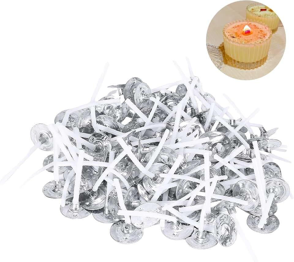 Kerzendocht, Kerzendochte für Kerzen, 200 Stück Dochte für Kerzen, Rauchfrei Kerzen Dochten Set, Kerzen Dochte aus Baumwolle Cotton Candle Wick, Rauchfrei Kerzendocht für DIY Kerzenherstellung