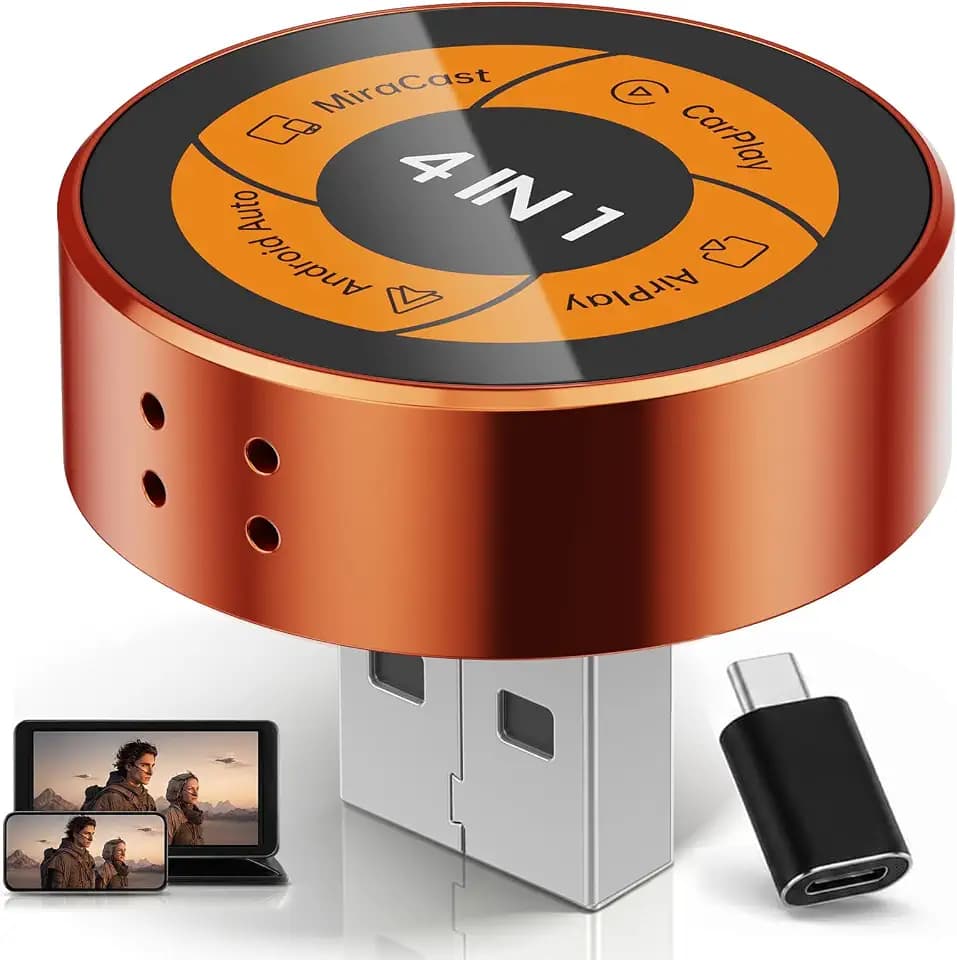 Spedal 4-in-1 Wireless CarPlay Adapter, Android Auto, AirPlay & MirrorLink