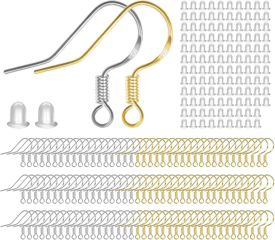 120 Stück Ohrring Haken, 925 Ohrringe Selber Machen Set
