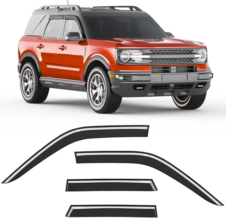Tape-on Window Visors Rain Guards for Ford Bronco Sport 2021-2026