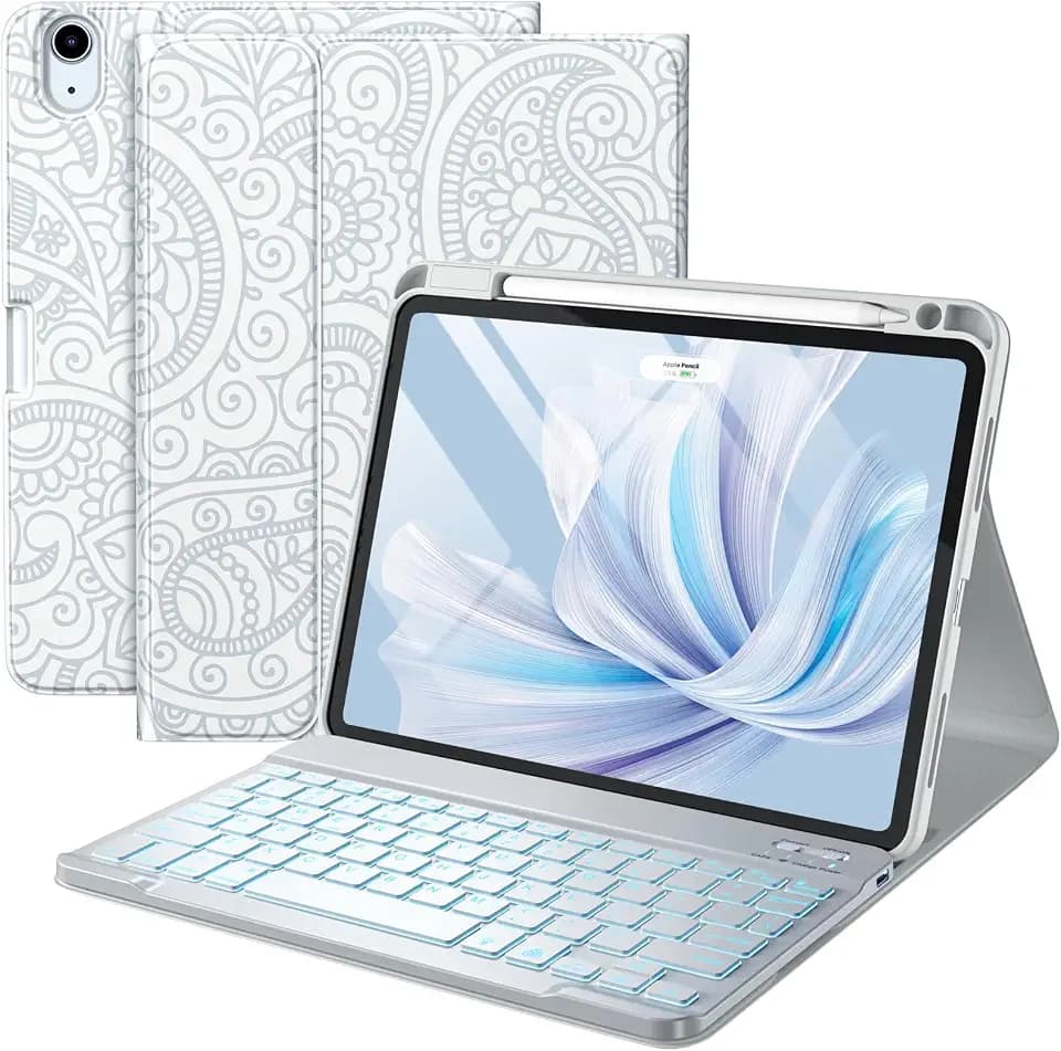 Harvopu for iPad Air 11 Inch & Air 5th 4th Generation Case with Keyboard