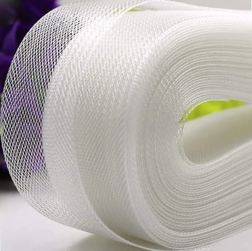 Stiff Horsehair Braid 4 Inch 50 Yard for Sewing (White)