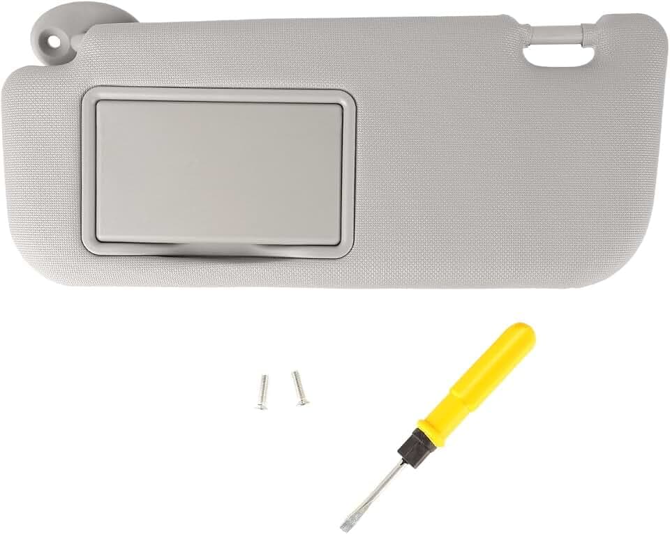 Sonnenblende Auto Fahrerseite, Innere PVC-Sonnenschutz, Linke Fahrerseite Sonnenstrahlenblocker Mit Kosmetikspiegel-Ersatz Baumaschinenfahrzeuge Für Auto, 36 X 15 X 3 cm