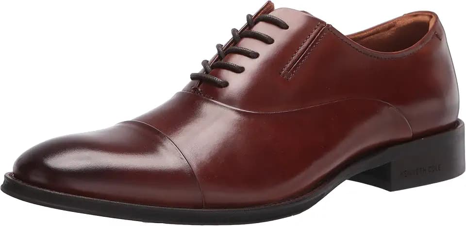Kenneth Cole New York Men's Tully Cap Toe Oxford, Cognac, 11.5 M US