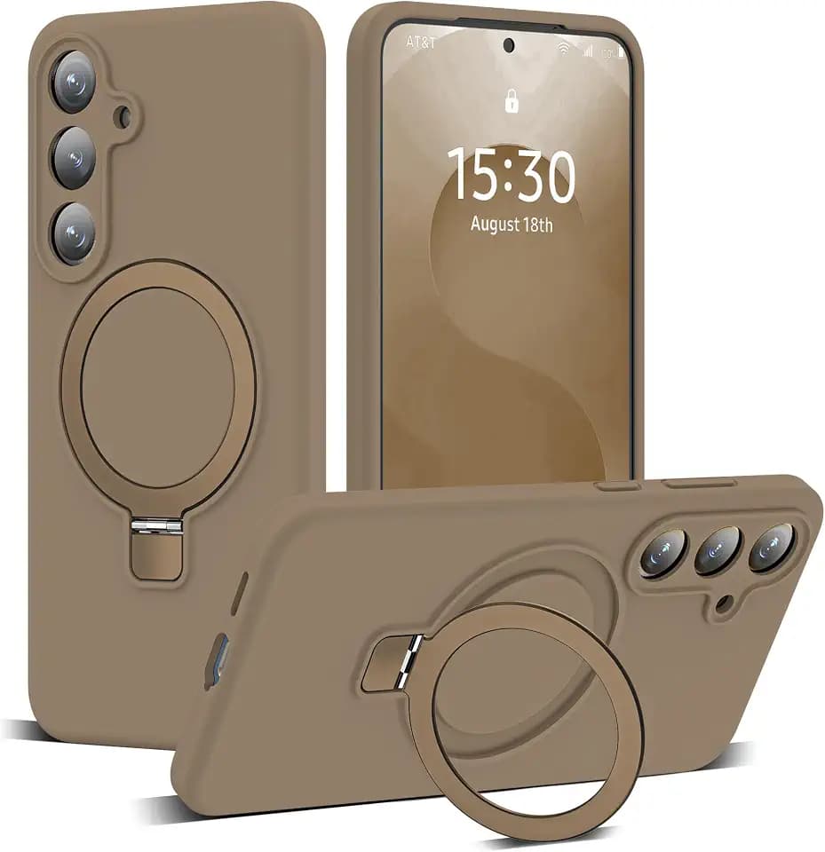 Case for Samsung Galaxy S25 with Stand,6.2" Brown