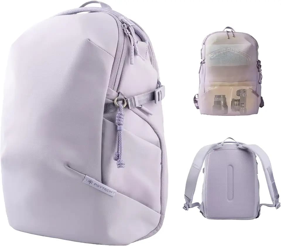 PGYTECH OneGo Lite 12L Camera Backpack Water-Resistant DSLR/Mirrorless Bag for Sony/Canon/Fujifilm, Drone Backpack, Tripod Mount Travel & Weekend Photography Pack (Purple)