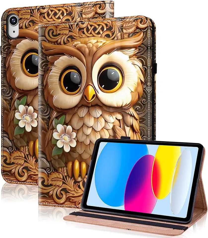 for iPad Air 11 Inch Case M4/M3/M2, Air 5th/4th Gen- Brown Owl