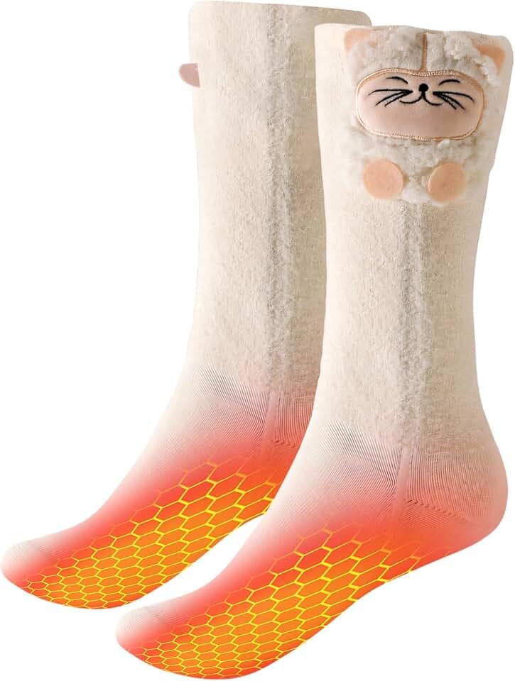 CYCYHEAT Beheizbare Socken Kinder mit 4000mAh Akku Jungen Mädchen | 4000mAh Akku, 30 Sek. Schnellaufheizung, 3 Heizstufen, angenehme Fußwärme für Kinder im Winter