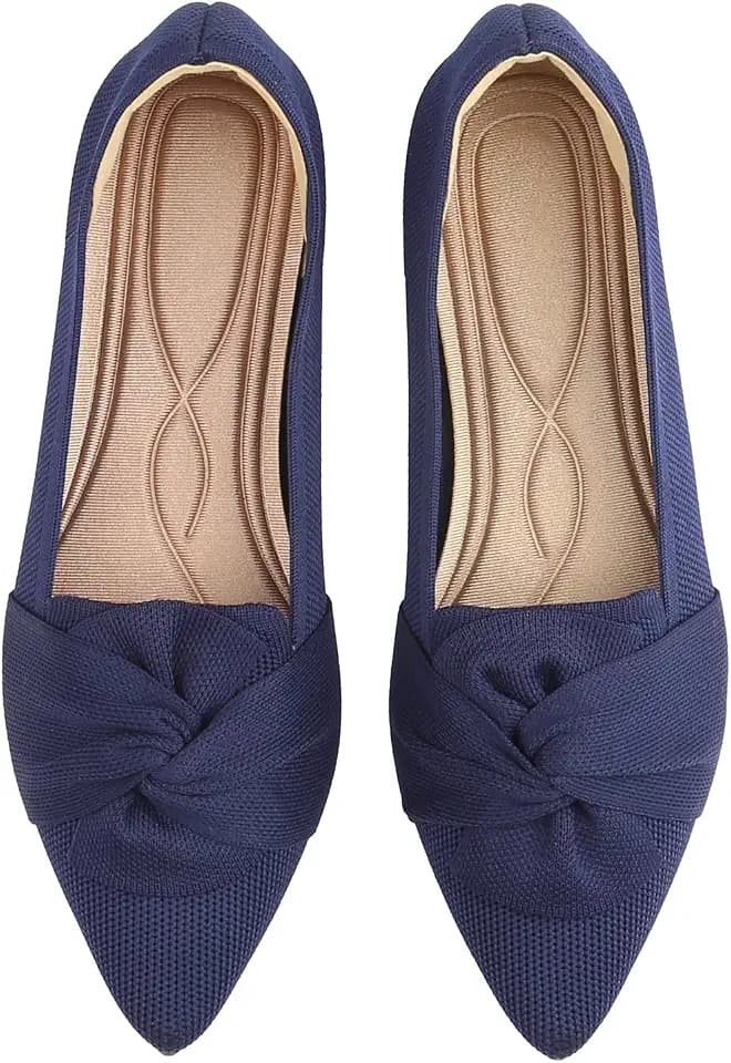 HIULYCENCE Flats for Women Pointed Toe Ballet Flats