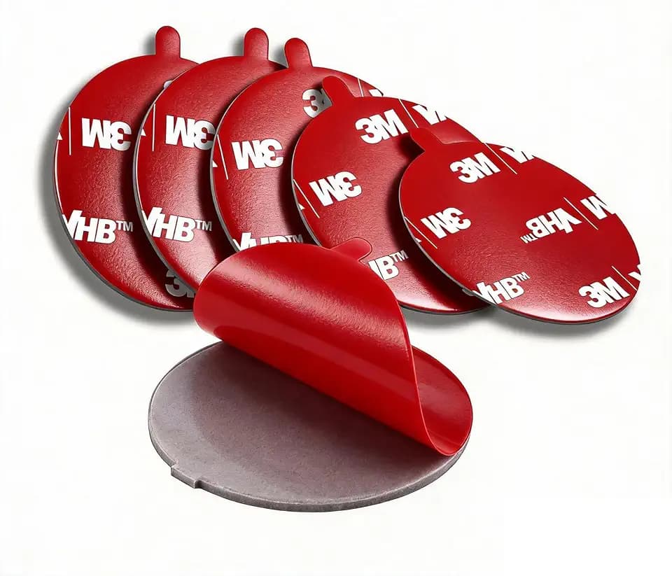 3M Double Sided Pads, Heavy Duty, 1.5" Round Adhesive Pad, 6 Pack