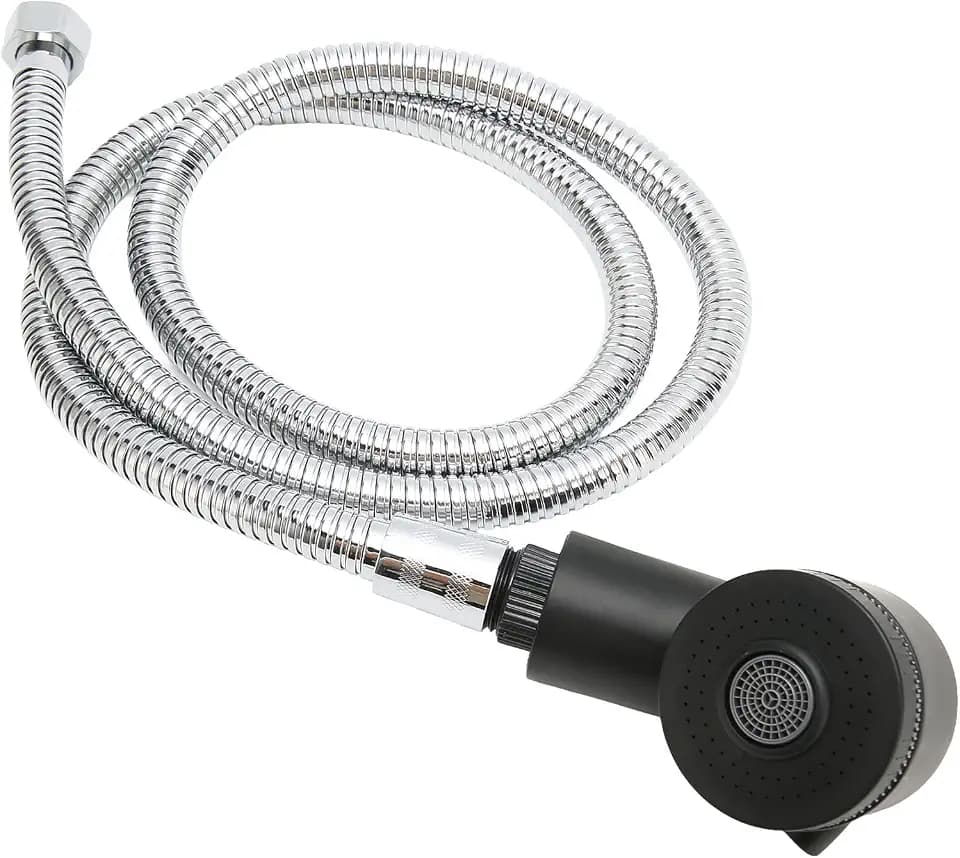 Dioche Salon Shampoo Bowl Sprayer Head with Hose, 2 Gear Anti Splashing Sink Sprayer Hose Replacement, 120cm Flexible Pipe, for Salon Beauty Equipment Spa Barber Shop