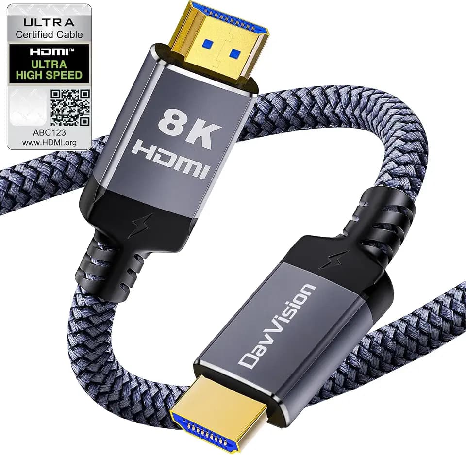 10K 8K Short HDMI 2.1 Cable 3.3FT, Certified Ultra High Speed HDMI ARC Cable for Soundbar to TV-8K@60Hz,4K@144Hz,48Gbps,HDCP 2.2 & 2.3,HDR 10,Compatible with PS5/Xbox/TV/RTX 4090