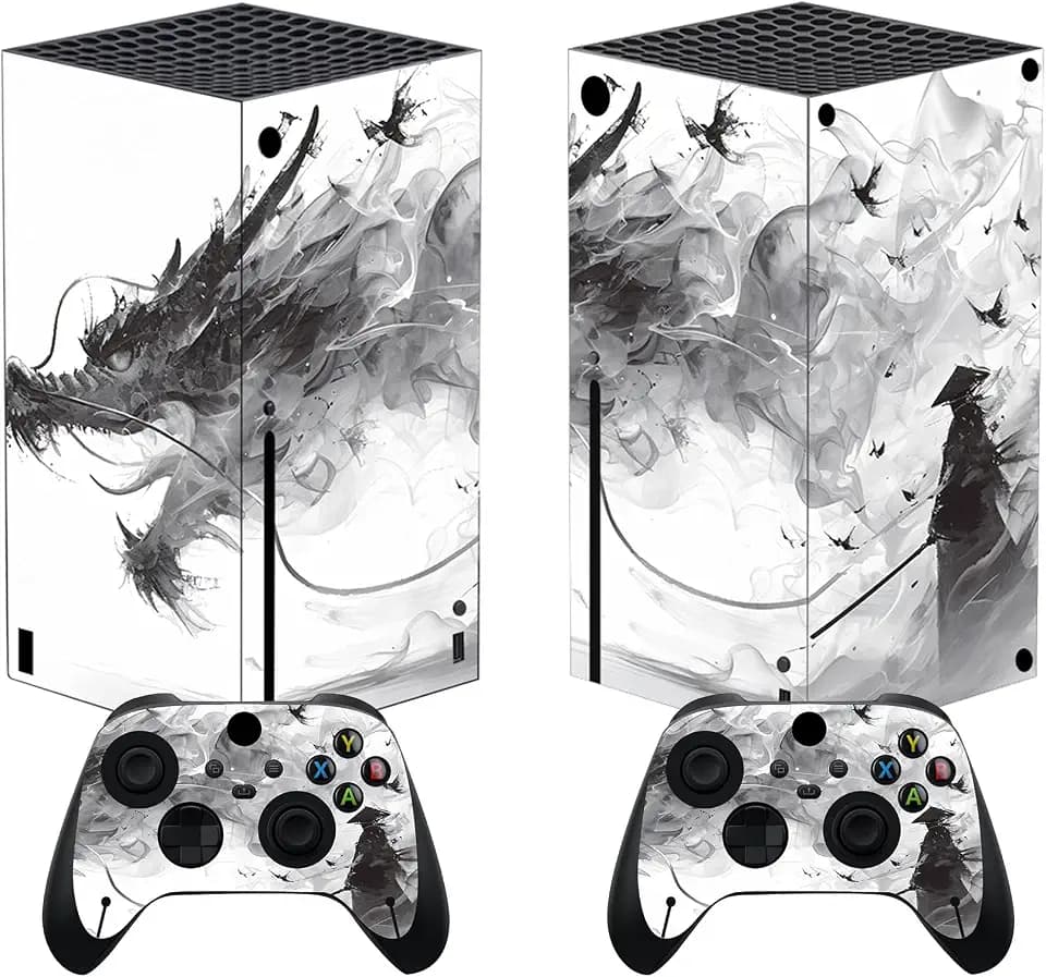 PlayVital Mistborn Dragon Custom Vinyl Skins for Xbox Core Wireless Controller, Wrap Decal Cover Stickers for Xbox Series X Console Controller