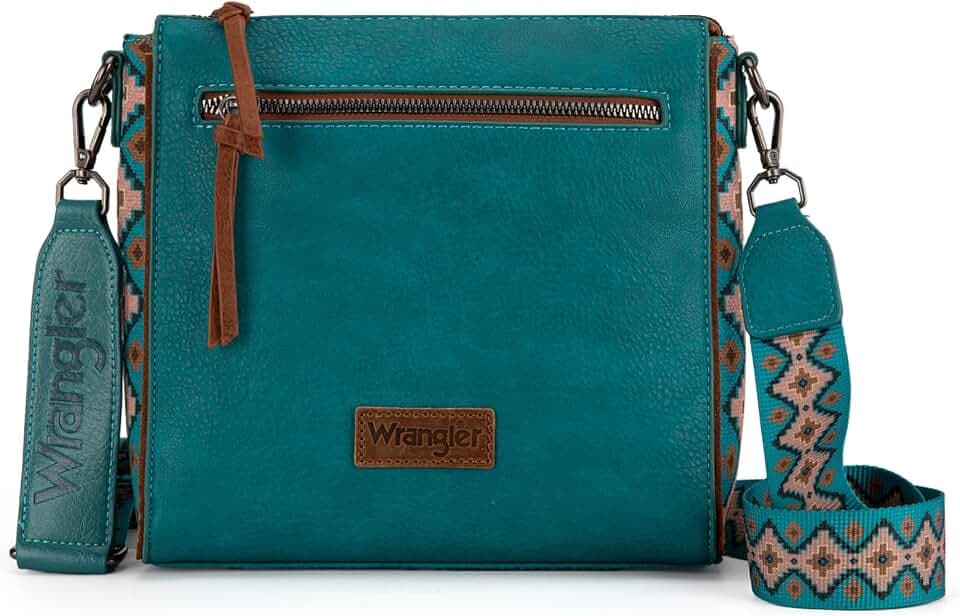 Wrangler Crossbody Purses for Women Vegan Leather Shoulder Bag Handbags