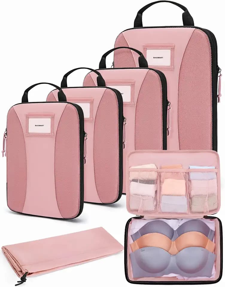 BAGSMART Compression Packing Cubes, Lightweight Travel Essentials