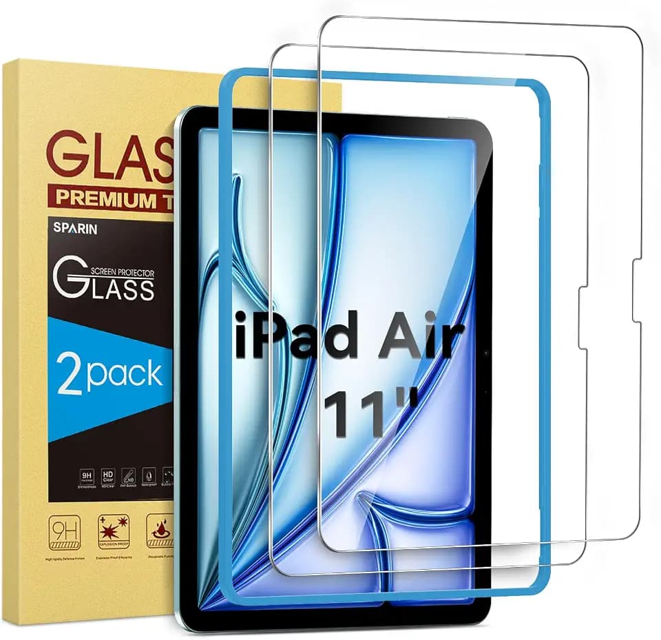 SPARIN 2 Pack Screen Protector for iPad Air 11 inch M4/M3/M2