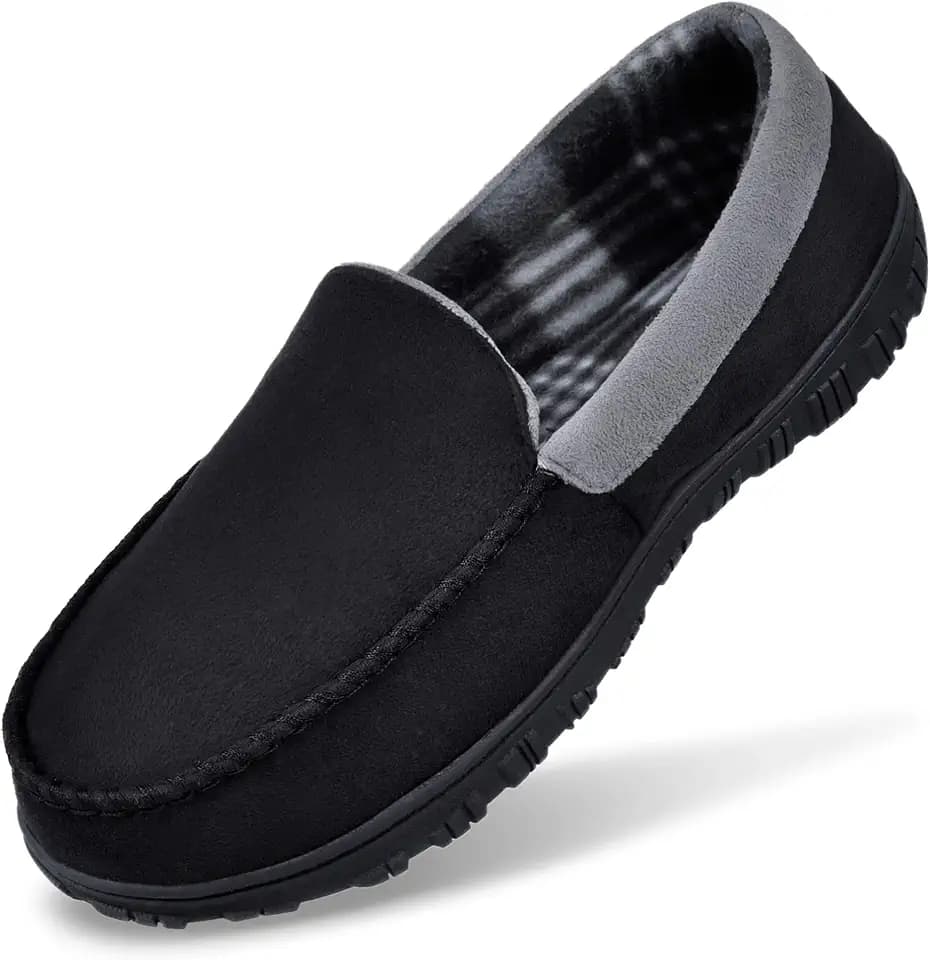 MIXIN Slippers for Men House Shoes Moccasin with Comfortable Memory Foam Indoor Outdoor