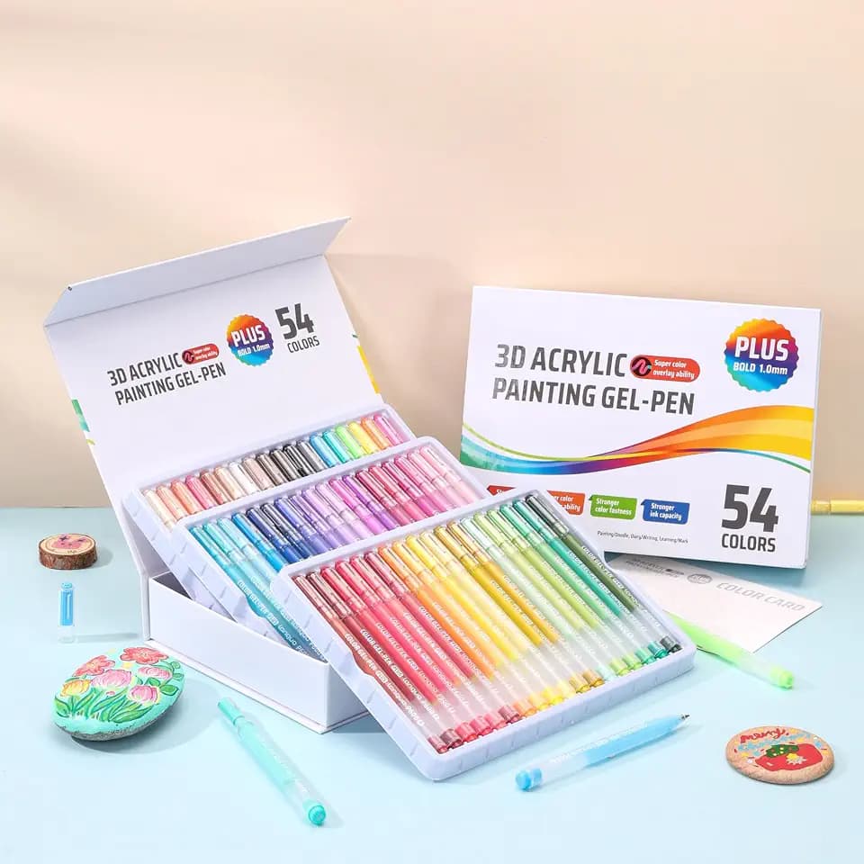 Ddaowanx Colored Acrylic Gel Pens Set,1mm Medium Point Smooth Writing