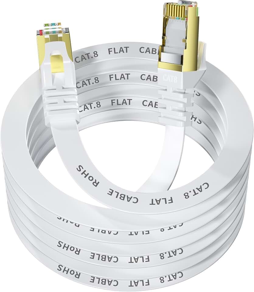 LAN Kabel 10M,Cat 8 Netzwerkkabel Ethernet Kabel 40Gbps 2000MHz RJ45