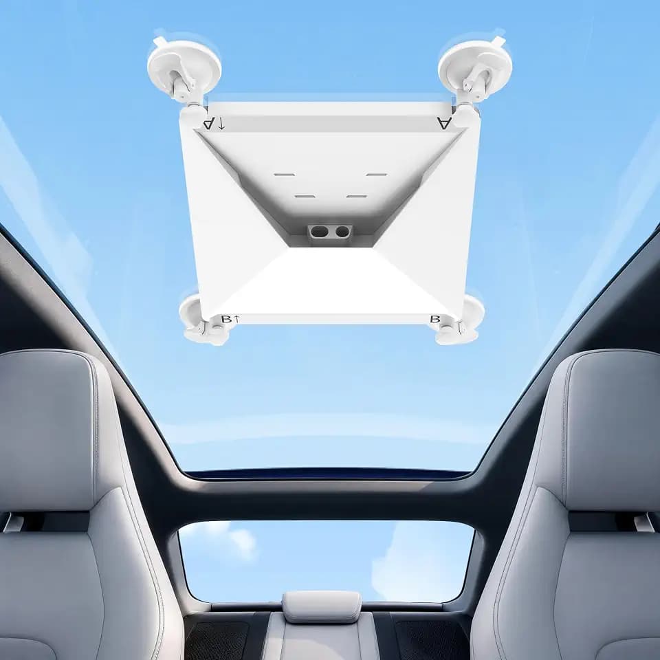 Starlink Mini Mount [True Military-Grade] Starlink Mini Car Mount Suction Cup Holder for Sunroof & Window, Strong Vacuum Base, Starlink Mini Accessories for RV, Boat, Truck(White)