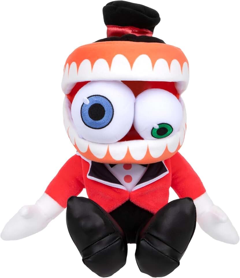 The Amazing Digital Circus Talking Caine Plush, Press Caine's Foot and Hear Him Say 13 Unique Phrases, 12" / 30 CM Interactive Plush Figure Made with Premium Materials