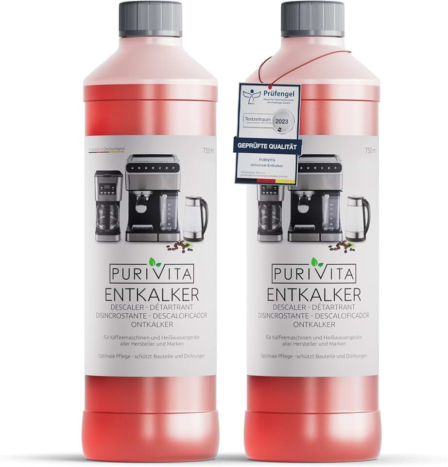 PURIVITA® Universal Entkalker Kaffeevollautomat und Kaffeemaschine 2x750ml
