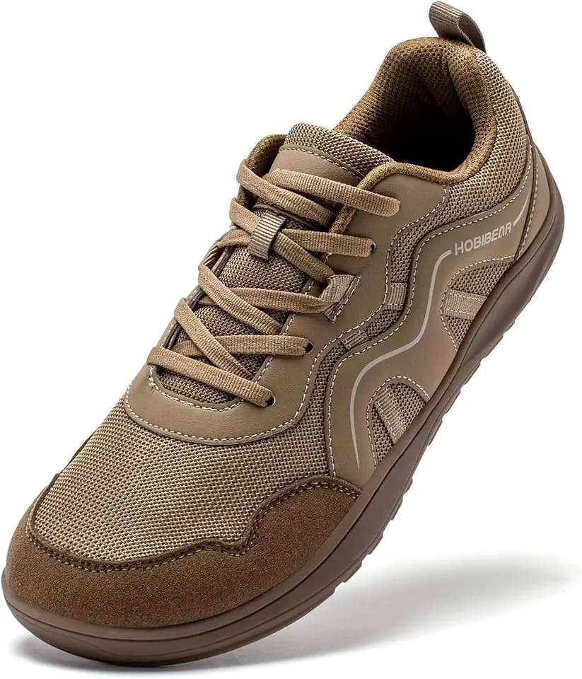 HOBIBEAR Breite Barfußschuhe für Herren und Damen, Null-Drop-Sohle, Walking-Trailrunning-Sneaker