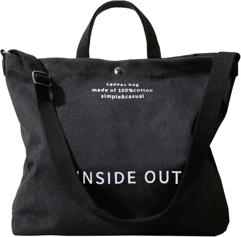 Women Large Canvas Tote Handbags Casual Shoulder Work Bag Crossbody Top Handle Bag Cross-body Handbags