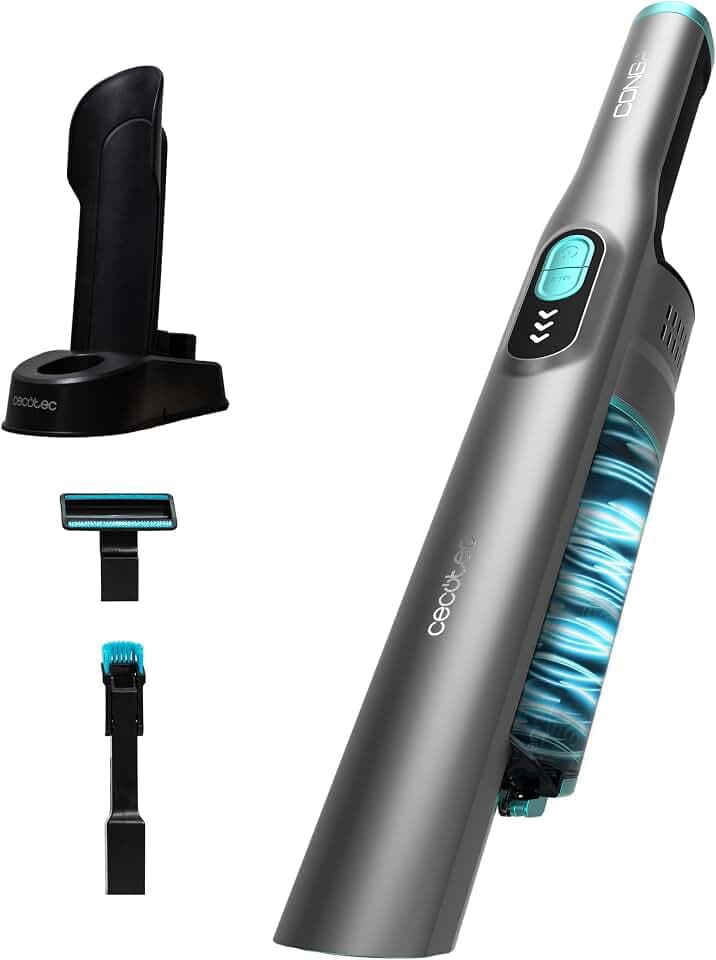 Cecotec Staubsauger Kabellos Conga Rockstar Micro Essential. Handstaubsauger 90 W, 13 kPa, Digital Brushless Motor, Eco/Turbo, Cyclonic System, bis 40 Min Akku für schnelle Reinigung