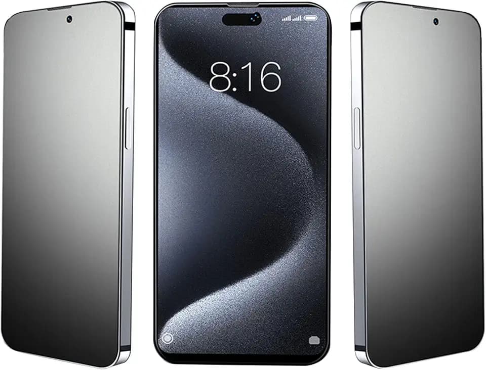 3 Pack Matte Privacy Screen Protectors for iPhone 16 Pro Max Tempered Glass Anti-Spy Tempered Glass 9H Anti-Glare Anti-Fingerprint Privacy Protective Film for iPhone 16 Pro Max,6.9"