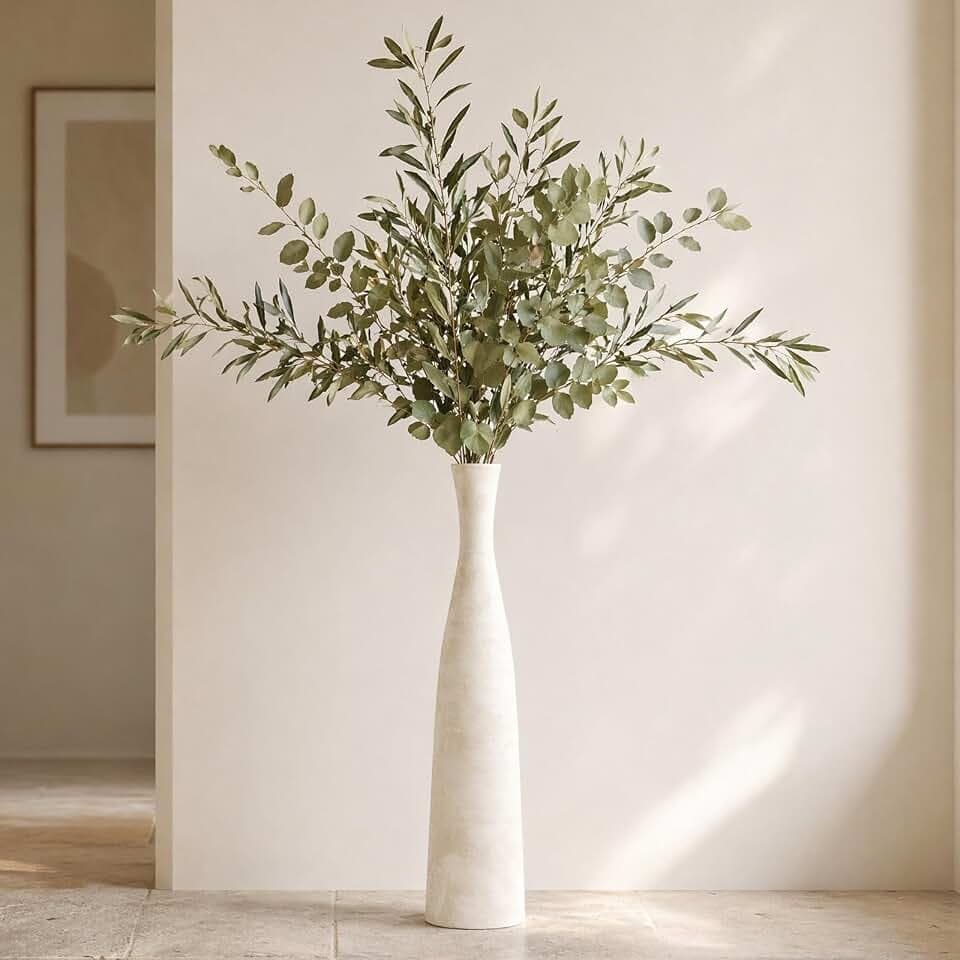 Ceramic Tall Floor Vase, 29" Terracotta Large Decorative Vases Home Decor