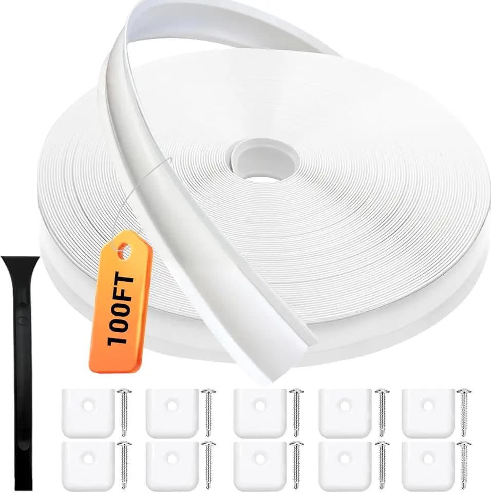 1" RV Trim Molding Insert, 100 Ft Exterior Weather Stripping with End Caps