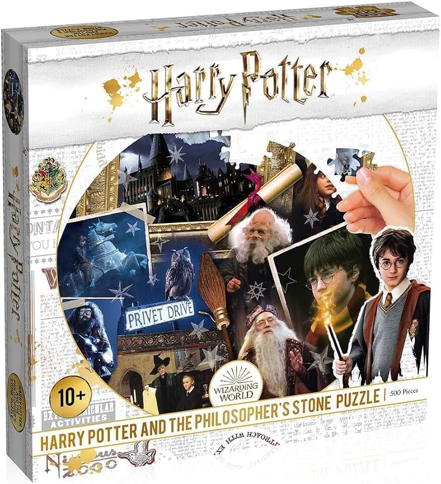 Winning Moves Puzzle 500 Teile Harry Potter Philosopher's Stone - Puzzle Harry Potter für Familie - Klassische Puzzles für Kinder ab 1+ Jahren - Fanartikel & Merchandise