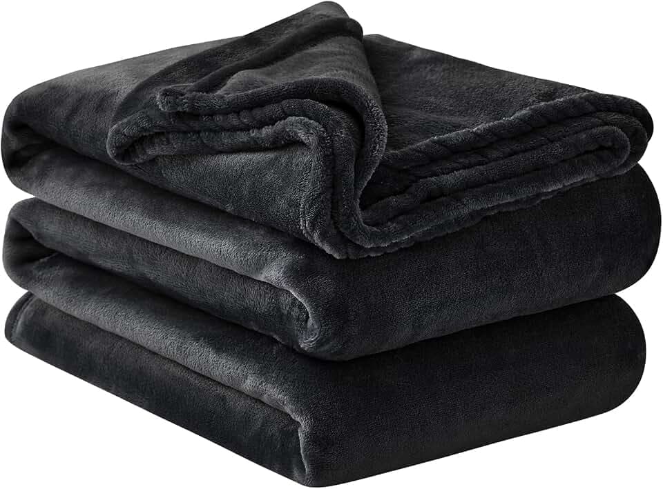 Aisbo Kuscheldecke Flauschig Decke Schwarz - Fleecedecke 230x270 cm Sofadecke Couchdecke, Weich Kuschelige Wohndecke für Wohnzimmer Sofa Couch Blanket Warme Riesig Decke