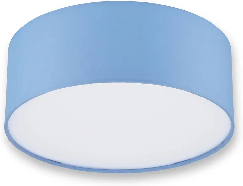 REV Deckenleuchte - 30cm, moderner Stoff-Lampenschirm in Pastell, hellblau