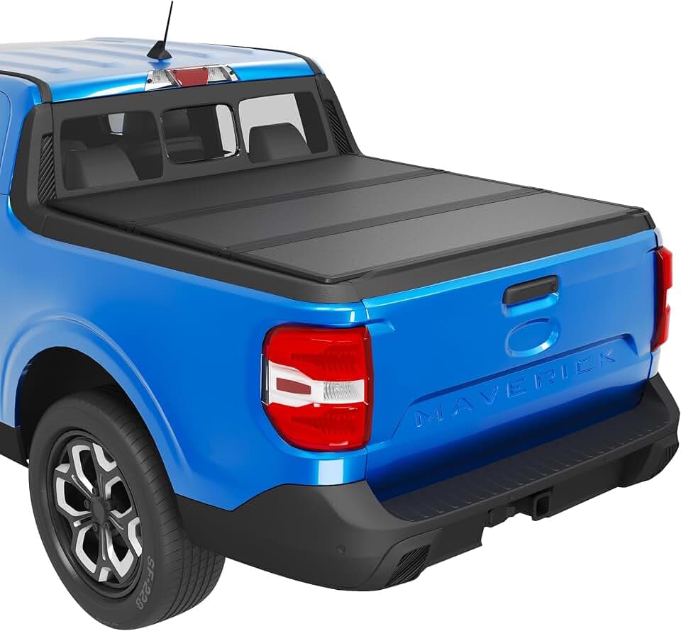 Hard Tri Fold Truck Bed Tonneau Cover Compatible with 2019-2026 Ford Ranger, 5ft Bed with OE Track System(Excl. Trail Edition)