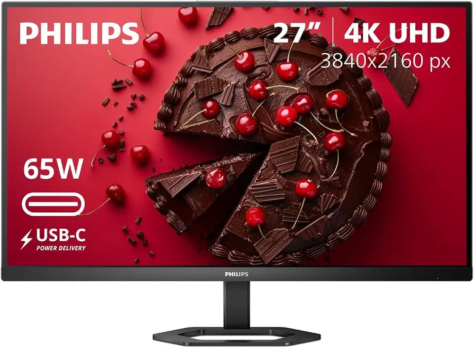 Philips 27" Computer Monitor 4K UHD IPS USB-C Charging HDR400, 27E1N5900R