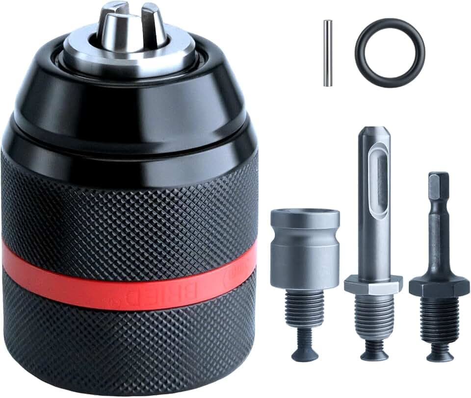 1/2"-20 Keyless Drill Chuck Adapter 3-in-1 for Impact Driver