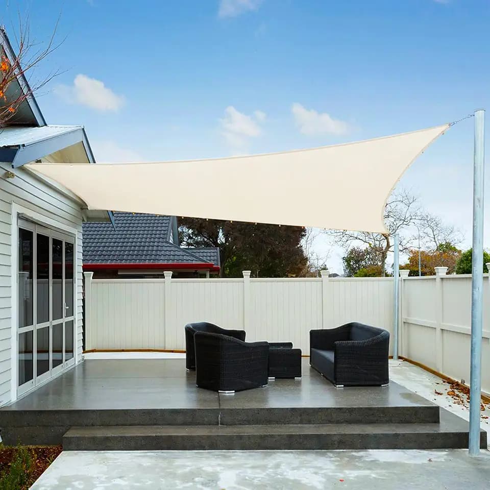 AXT SHADE Sonnensegel Wasserdicht Rechteckig 2,5x4m 98% UV-Schutz Creme