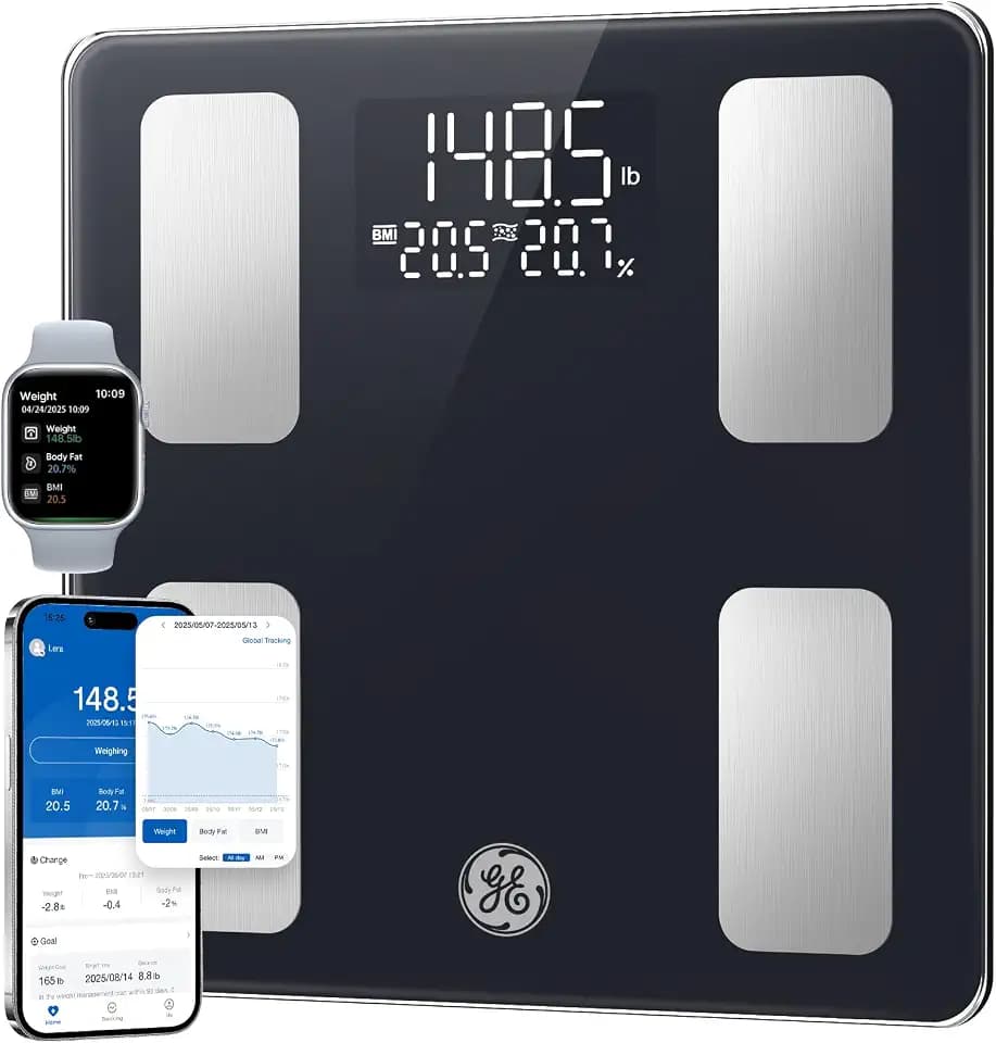 GE Smart Scale for Body Weight: BMI Body Fat, Digital Bluetooth Scale 400lb