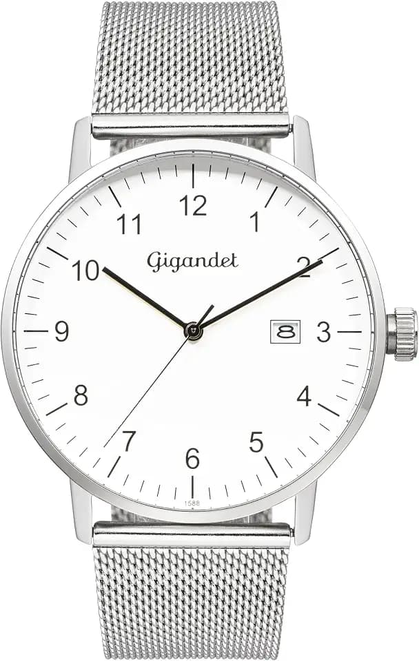 Gigandet Herren Analog Japanisches Quarzwerk Uhr mit Edelstahl Armband 5VNAG26NE/005