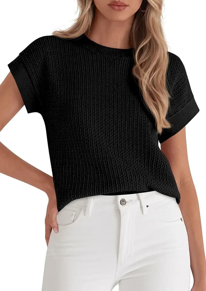 PRETTYGARDEN Women's Summer Sweater Vest Crochet Tops
