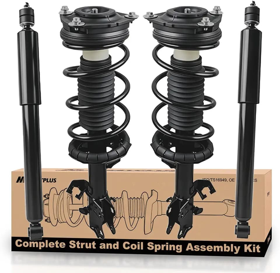 MOSTPLUS Front & Rear Complete Struts Coil Spring Assembly Compatible with 2007-2012 Nissan Versa 172351 172352 343465 Left & Right Shock Absorbers