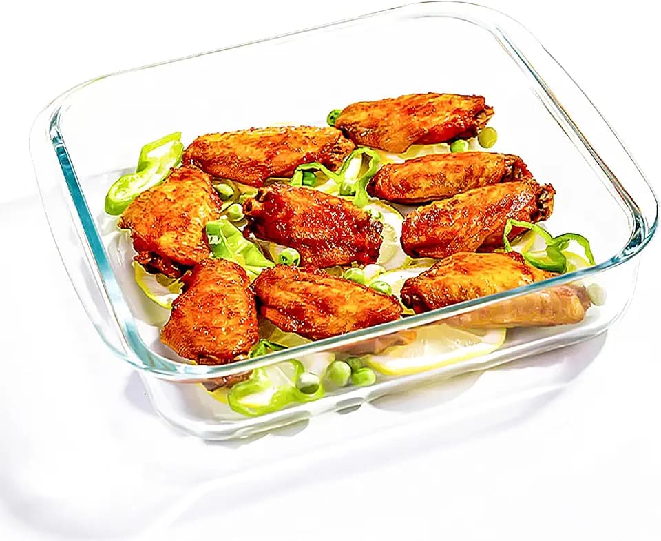 2.3L Quadratische Glas-Backform - Quadratische Backform für den Ofen (24 x 24cm)