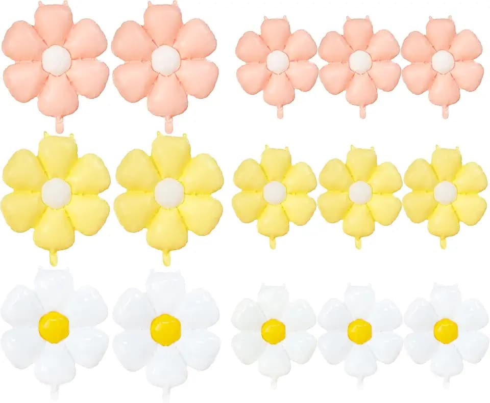 15 Pcs Daisy Balloon Flower Balloons Party Decoration