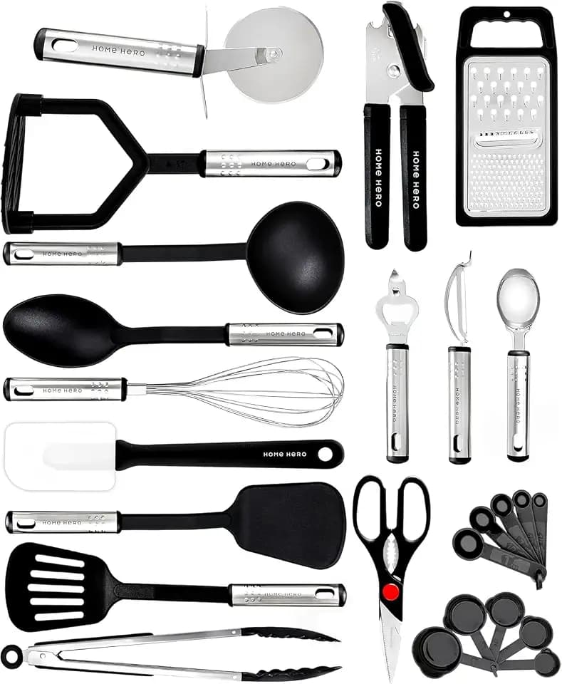 Home Hero 25-Tlg Küchenutensilien-Set aus Nylon Hitzebeständig