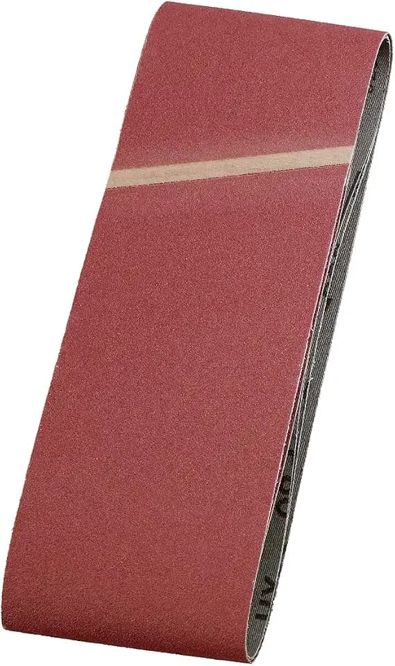 kwb Schleifbänder 60x400 mm aus Edelkorund mit Körnung 60, Spezialverleimung und flexiblem Baumwollgewebe für den groben Schliff von Holz und Metall