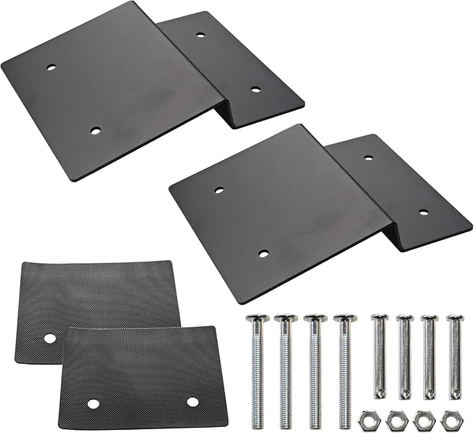 Steel Shed Ramp Top Kit, Create Ramps with 2"× 8" Planks, Heavy Duty Loading Ramp Ends for Lawn Mower, Car, Trucks, Trailer, Driveway
