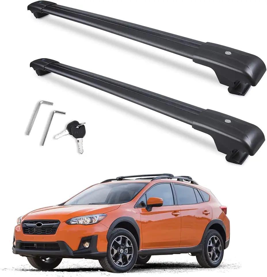 Autekcomma Max Loading 260lb Heavy Duty Lockable Roof Rack Cross Bars Replacement for Subaru Crosstrek 2018-2023 with Anti-Theft Locks (ONLY FIT Factory Side Rail for All Models Exclude Base Model
