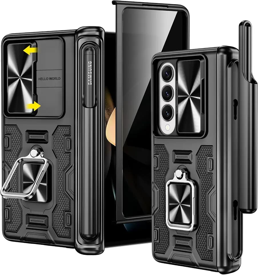 VEGO for Galaxy Z Fold 4 Case with S Pen Holder and Hinge Protection